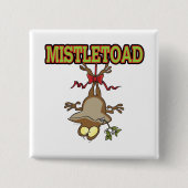 Mistletoad Mistletoe Toad Cartoon Button (Vorderseite)