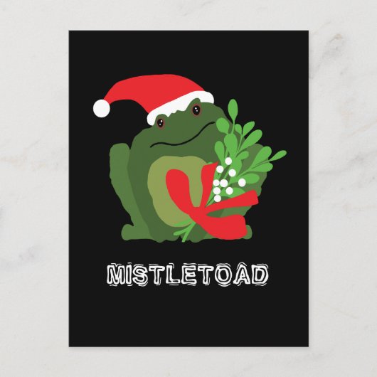 Mistle'toad Weihnachtsfeiertag Postkarte (Vorderseite)