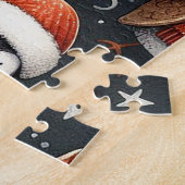 MistletoChristmas Pinguin Carolers und Robins Puzzle (Seite)