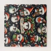 MistletoChristmas Pinguin Carolers und Robins Puzzle (Horizontal)