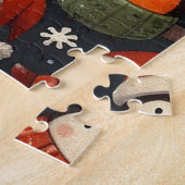 MistletoChristmas Pinguin Carolers und Robins Puzzle (Seite)