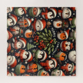 MistletoChristmas Pinguin Carolers und Robins Puzzle (Horizontal)