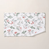 Mistletoe and Holly Berries Pattern Badhandtuch Set (Handtuch)