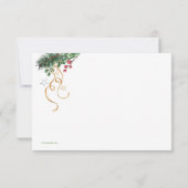 Mistletoe and Pine Christmas Card Einladung (Rückseite)