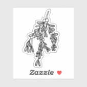 Mistletoe Aufkleber (Blatt)