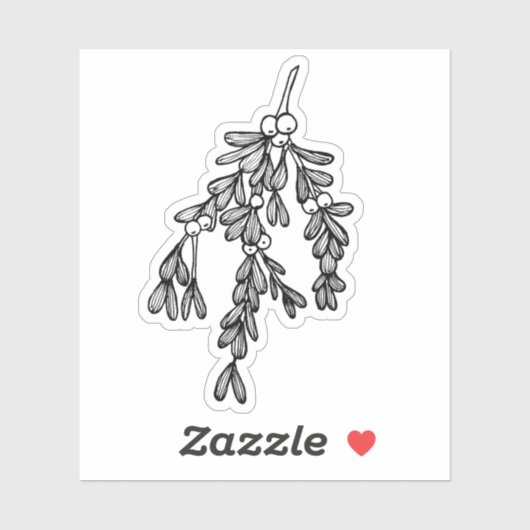 Mistletoe Aufkleber (Blatt)