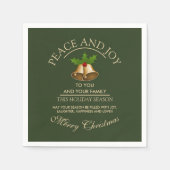 Mistletoe Bells Christmas Serviette (Vorderseite)