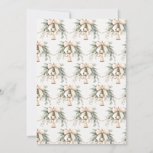 Mistletoe Bells Rustic Holiday Party Einladung (Rückseite)