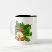 Mistletoe Bells Zweifarbige Tasse (Vorderseite Links)