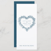 Mistletoe Blau Menükarte (Vorne/Hinten)