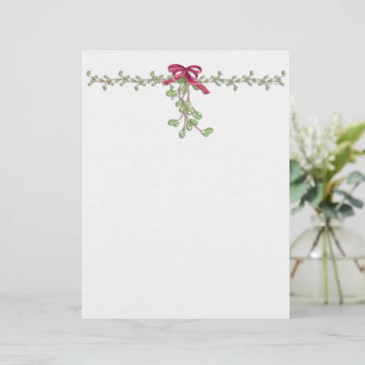 Mistletoe Border Letterhead (Stehend Vorderseite)