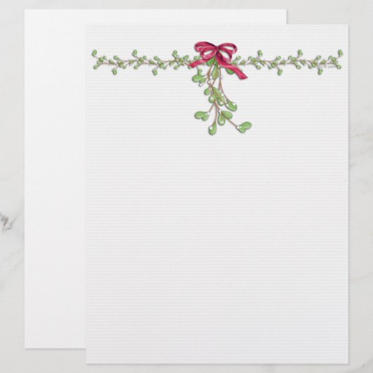 Mistletoe Border Letterhead (Vorne/Hinten)