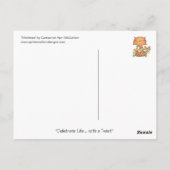 MISTLETOE Cartoon Postcard bis April McCallum Postkarte (Rückseite)