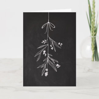 Mistletoe Chalkboard Art Holiday Card Feiertagskarte