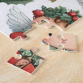 Mistletoe Christmas Angelic Carolers mit Trompeten Puzzle (Seite)