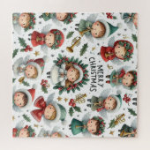 Mistletoe Christmas Angelic Carolers mit Trompeten Puzzle (Horizontal)