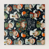 Mistletoe Christmas Angelic Carolers Puzzle (Horizontal)
