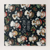 Mistletoe Christmas Angelic Carolers Puzzle (Horizontal)