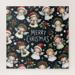 Mistletoe Christmas Angelic Carolers Puzzle