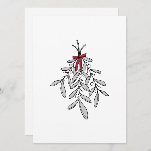 Mistletoe Christmas Card (Vorne/Hinten)