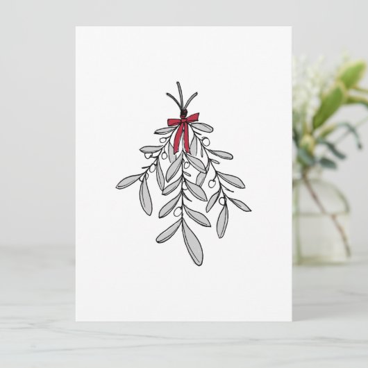Mistletoe Christmas Card (Stehend Vorderseite)