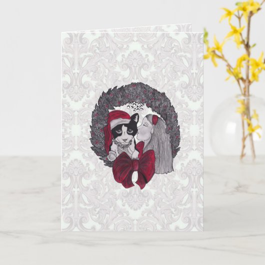 Mistletoe Christmas Card Karte (Gelbe Blume)