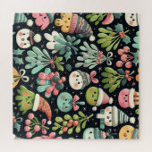 Mistletoe Christmas Carolers Komposition Puzzle (Horizontal)