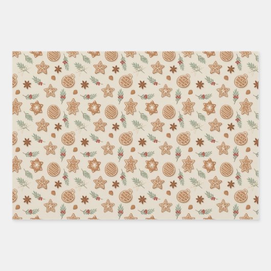 Mistletoe, Christmas cookies  Geschenkpapier Set (Vorderseite 2)