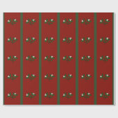 Mistletoe Christmas Design Geschenkpapier (Flach)