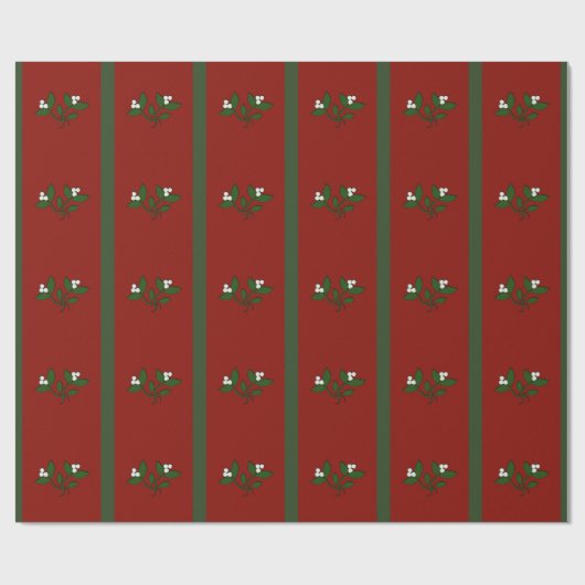 Mistletoe Christmas Design Geschenkpapier (Flach)