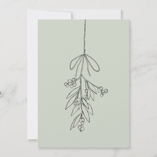 Mistletoe Christmas Feiertagskarte (Vorderseite)