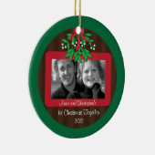 Mistletoe Christmas Foto Ornament (Rechts)