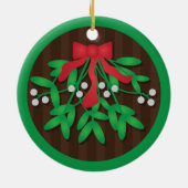 Mistletoe Christmas Foto Ornament (Hinten)