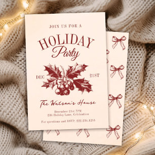 Mistletoe Christmas Holiday Party Sozialclub Einladung