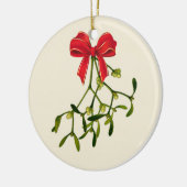 Mistletoe Christmas Keramik Ornament (Links)