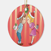 Mistletoe Christmas Keramik Ornament (Links)