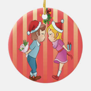 Mistletoe Christmas Keramik Ornament