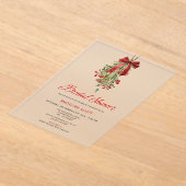 Mistletoe Christmas Winter Bridal Shower Acryleinladungen (Ablage )