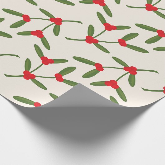 Mistletoe Christmas Wrapping Paper Geschenkpapier (Ecke)