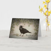 Mistletoe Crow Karte (Gelbe Blume)