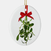 **MISTLETOE**DAS LÄSST EIN LEBEN AUF DIE ORNATION KERAMIK ORNAMENT (Rechts)