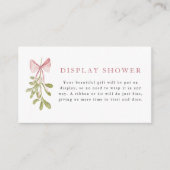 Mistletoe Dusty Rose Bow Display Dusche Begleitkarte (Vorderseite)