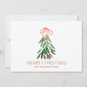 Mistletoe Familie Gerahmtes Foto Weihnachten (Vorderseite)