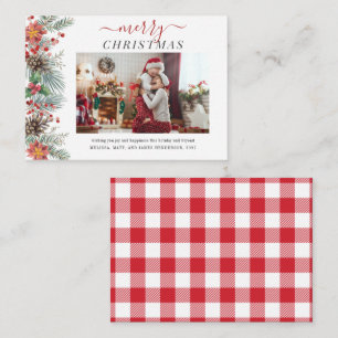 Mistletoe Family Foto Frohe Weihnachtsfeiertage Mitteilungskarte