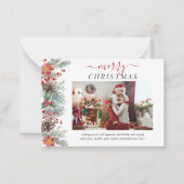Mistletoe Family Foto Frohe Weihnachtsfeiertage Mitteilungskarte (Vorderseite)