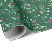 Mistletoe-Feiertag Geschenkpapier (Rolleneckpunkt)