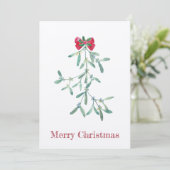 Mistletoe Feiertagskarte (Stehend Vorderseite)