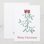 Mistletoe Feiertagskarte (Vorne/Hinten)
