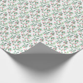 Mistletoe Festlicher Weihnachtsurlaub Grüne Geschenkpapier (Ecke)