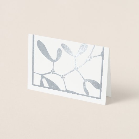 Mistletoe-Folie Weihnachtskarte - Weihnachtsgrüße Folienkarte (Vorderseite)